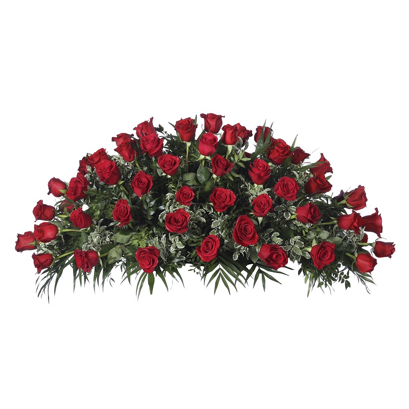 Centro de rosas rojas plus