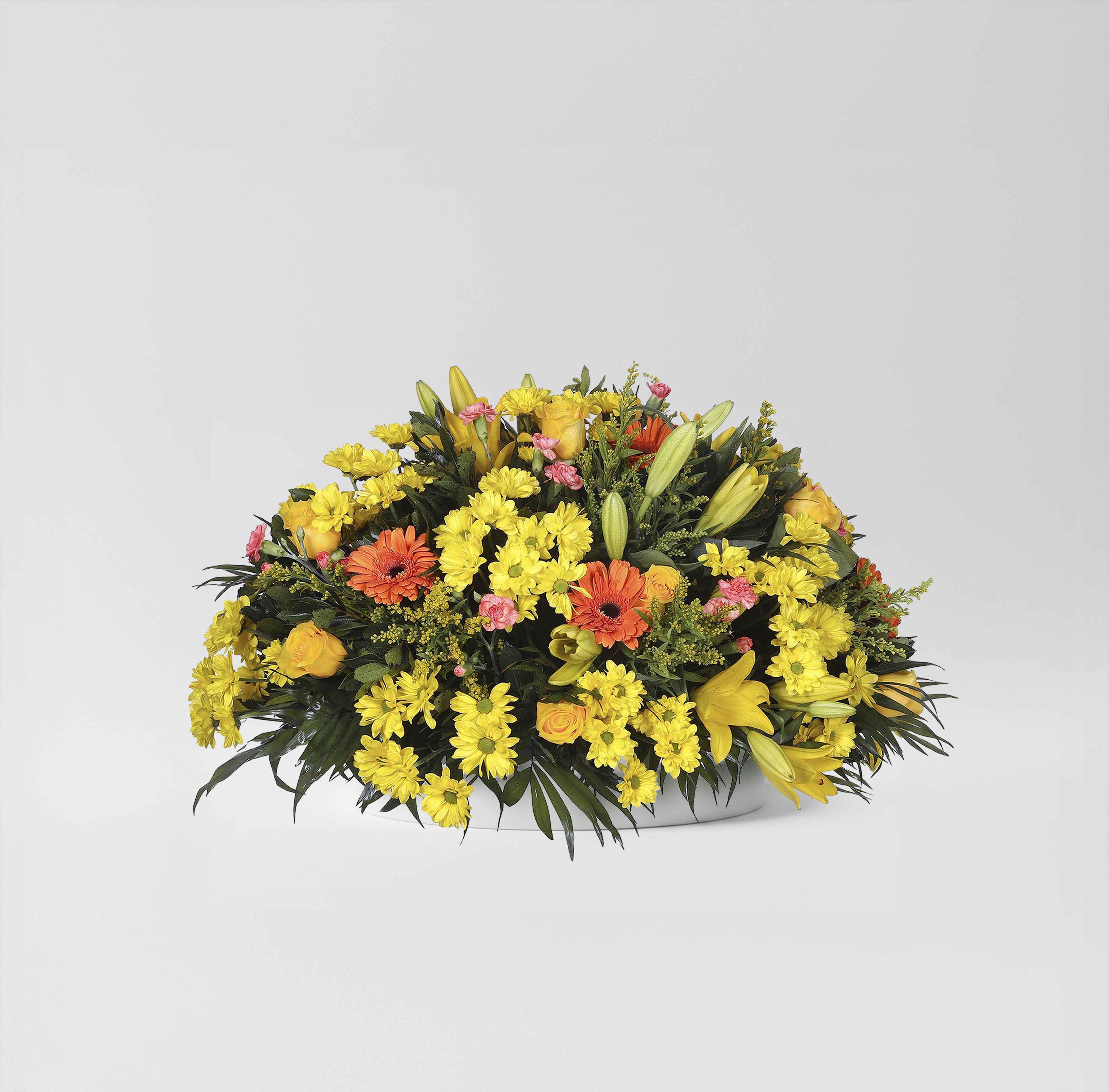 Centro de flor amarilla