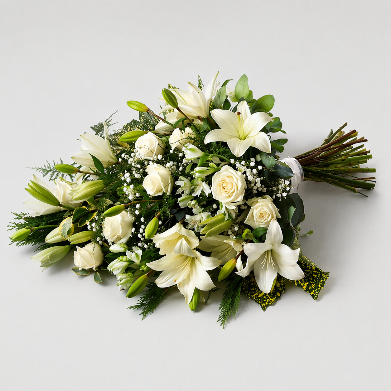 ramo de flor blanca