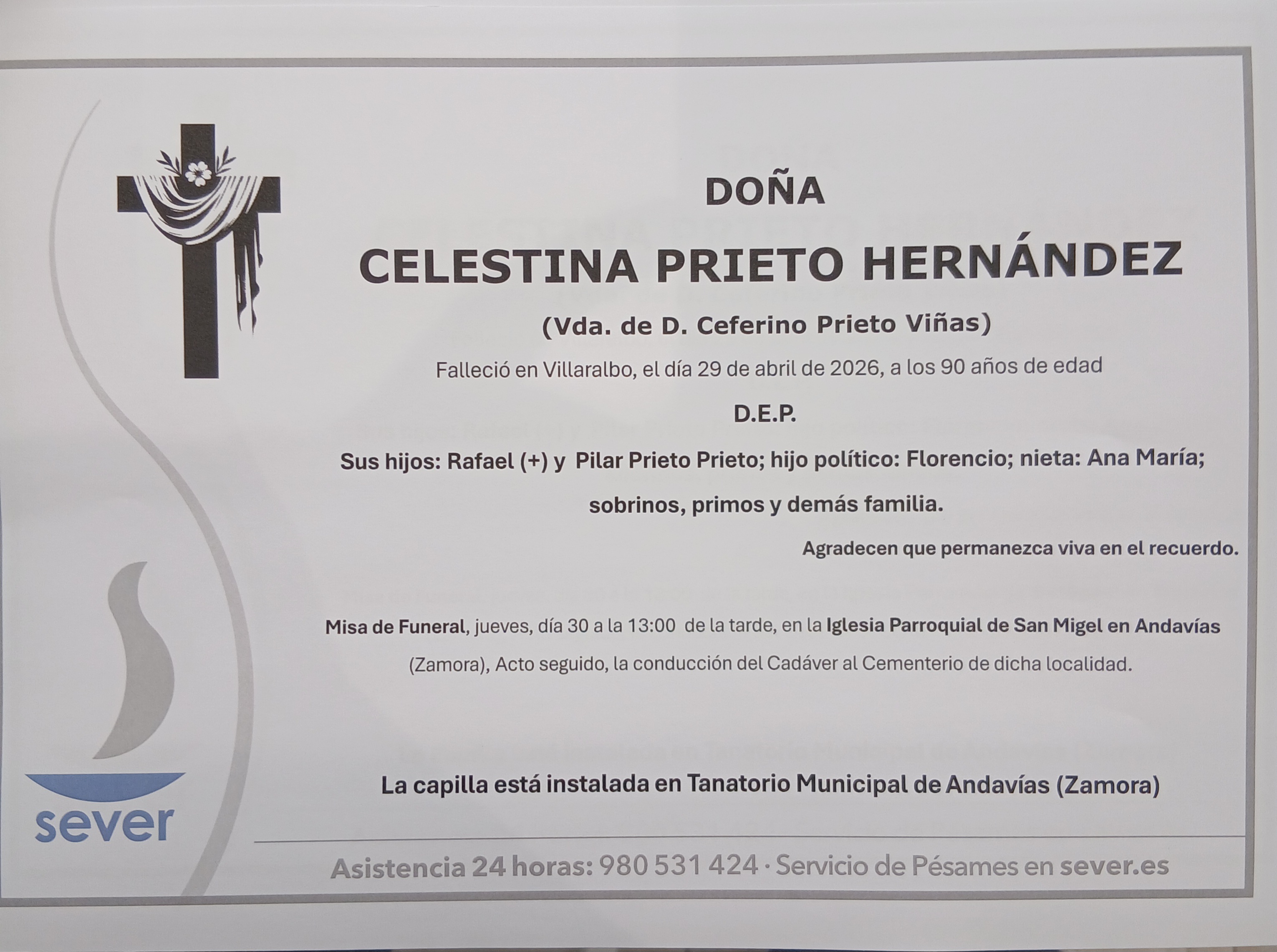 CELESTINA PRIETO HERNANDEZ | Zamora