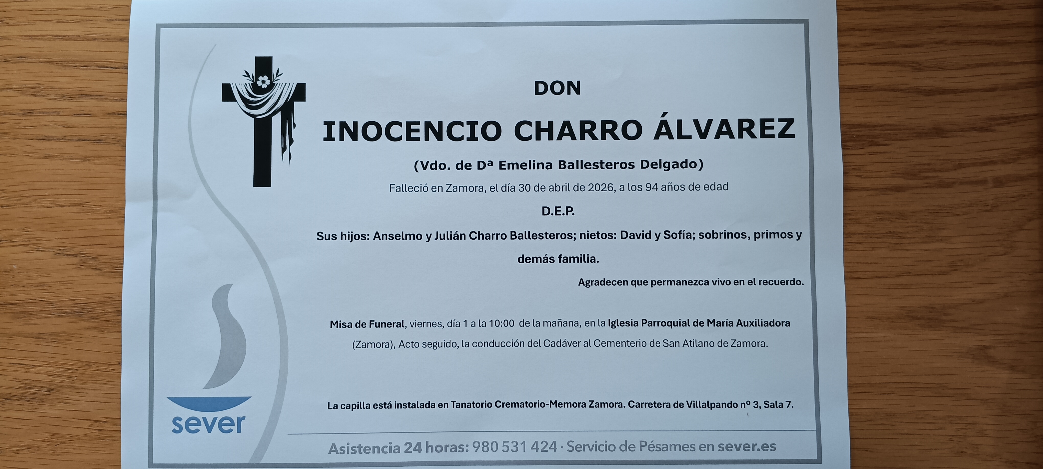 INOCENCIO CHARRO ALVAREZ | Zamora