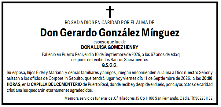 GERARDO GONZALEZ MINGUEZ | Cádiz
