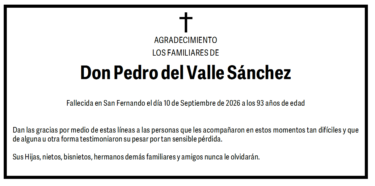 PEDRO DEL VALLE SANCHEZ | Cádiz