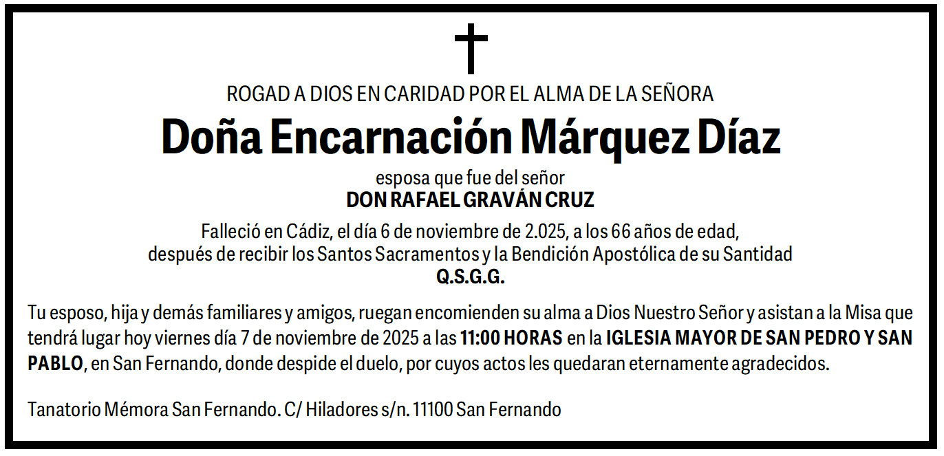 ENCARNACION MARQUEZ DIAZ | Cádiz