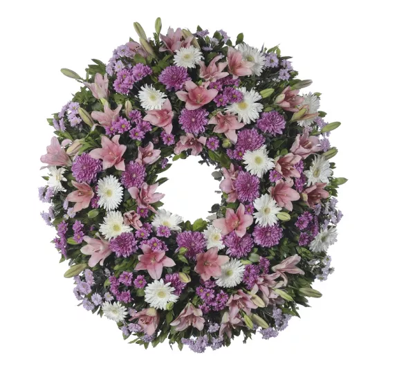 Corona de flores silvestres