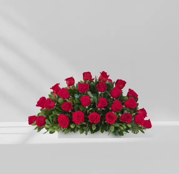 Centro de rosas rojas medium