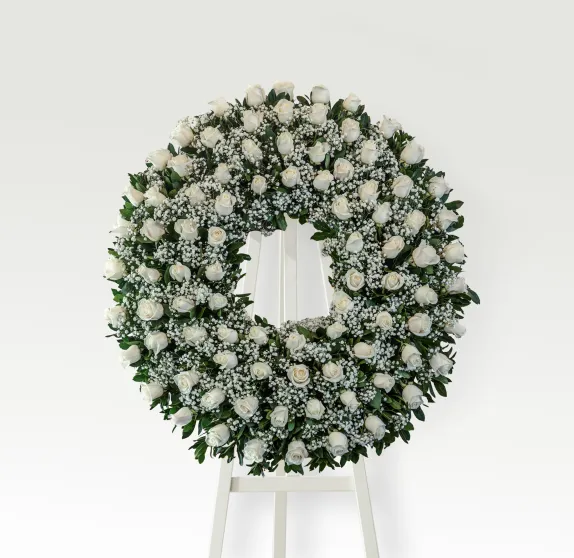 Corona de Rosas Blancas