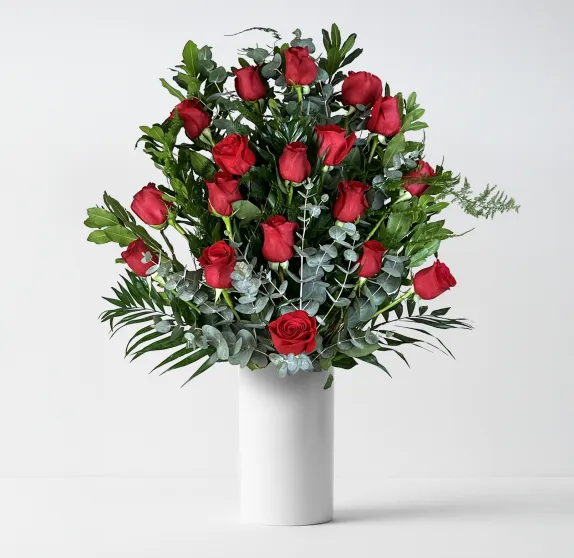 Ramo de 18 rosas rojas