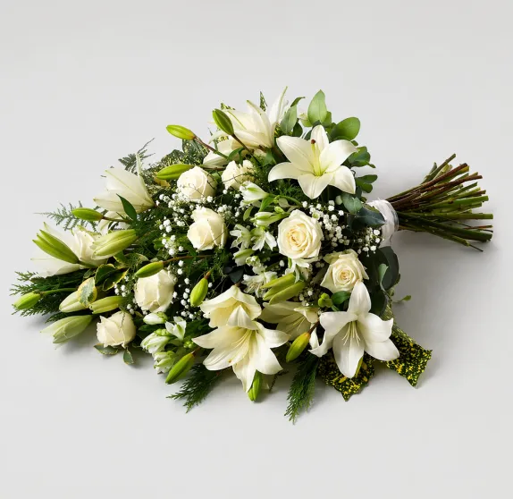 ramo de flor blanca