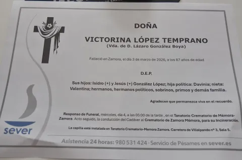 VICTORINA LOPEZ TEMPRANO