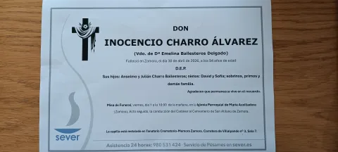 INOCENCIO CHARRO ALVAREZ
