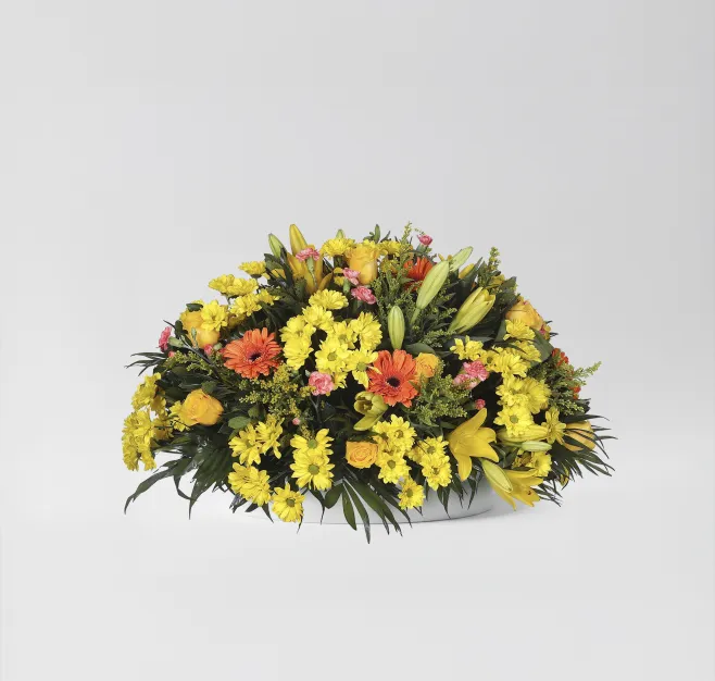 Centro de flor amarilla