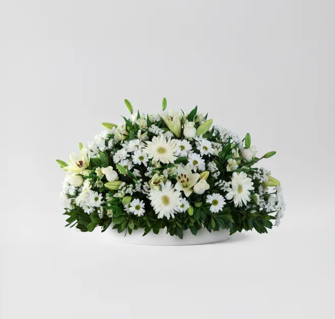 Centro de flor blanca medium