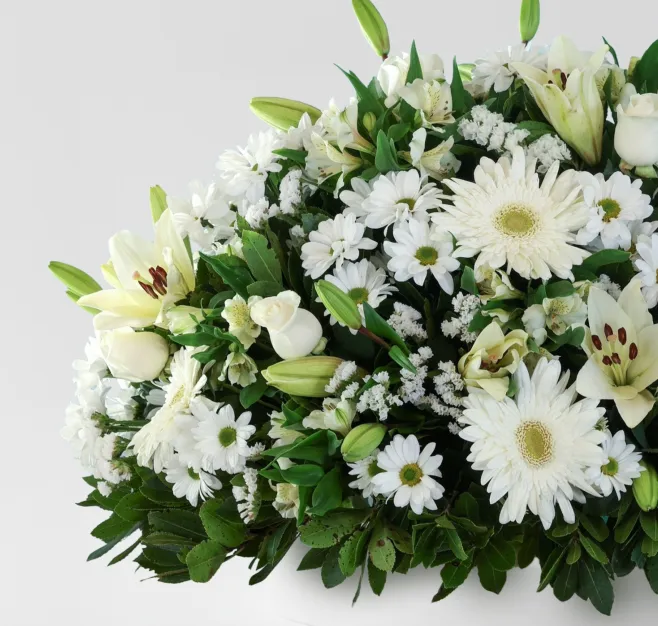 Centro de flor blanca medium