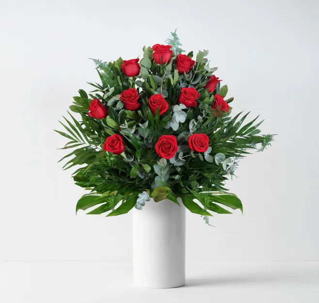 Ramo de 12 rosas rojas