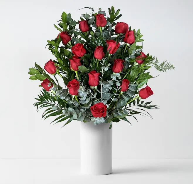 Ramo de 18 rosas rojas